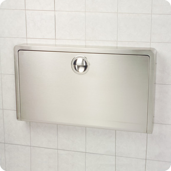 Koala Kare Horizontal Wall-Mounted Baby Changing Station. 35¼ X 20 in. Stainless Steel.