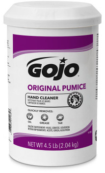 GOJO® Original Waterless Creme Pumice Hand Cleaner. 4.5 lb. Lemon scent. 6 Canisters/Case.