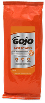 GOJO® Fast Towels® Hand Cleaning Towels. 10 X 9 in. Fresh Citrus scent. White. 6 packs.