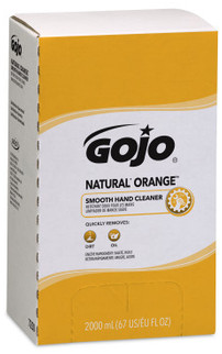 GOJO® NATURAL ORANGE™ Smooth Hand Cleaner Refill. 2000 mL. Citrus scent. 4 Refills/Case.