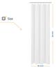 A Picture of product 964-958 FABRIC SMALL STALL SHOWER CURTAIN LINER EXTRA LONG 36X84. WASHABLE. WHITE WITH GROMMETS.
