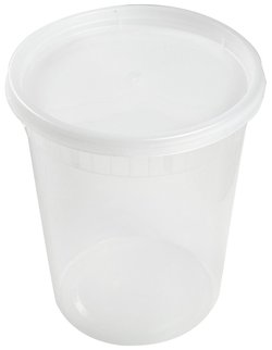 AmerCareRoyal Polypropylene Deli Container Combo Packs with Lid. 32 oz. Clear. 240/case.