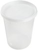 A Picture of product 327-616 AmerCareRoyal Polypropylene Deli Container Combo Packs with Lid. 32 oz. Clear. 240/case.