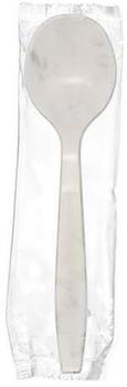Heavy Weight Wrapped Polypropylene Soup Spoons. White. 1000 count.