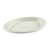 A Picture of product 964-971 Small Compostable Heavy Fiber Platters. 10.25 X 7.75 in. White. 500 count.