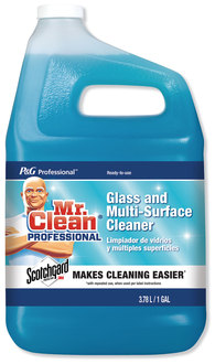 Mr. Clean Pro Glass and Multi-Surface Cleaner with Scotchgard Protector, Apple, 1 Gal, Ready-To-Use, 2/Case
