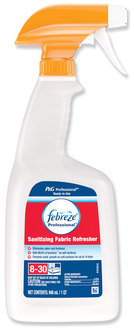 Febreze Professional Sanitizing Fabric Refresher, Light Scent, 32 oz Spray, 8 Bottles/Case