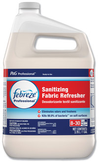 Febreze Professional Sanitizing Fabric Refresher, Light Scent, 1 gal, Ready to Use, 3/Case