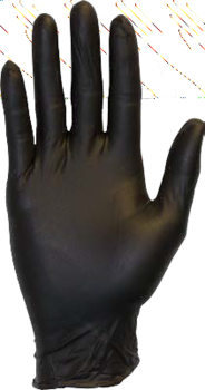 The Safety Zone® Powder Free Nitrile Gloves. Size XL. Black. 100/box, 10 boxes/case.