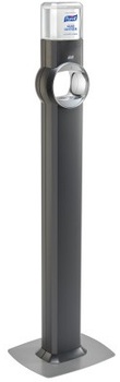 PURELL® FS8 Floor Stand ES8 Dispenser. Black/Chrome.