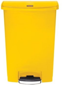Rubbermaid® Commercial Slim Jim® Resin Front Step Style Step-On Container. 24 gal. Yellow.