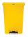 A Picture of product RCP-1883579 Rubbermaid® Commercial Slim Jim® Resin Front Step Style Step-On Container. 24 gal. Yellow.