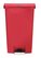 A Picture of product RCP-1883568 Rubbermaid® Commercial Slim Jim® Resin Front Step Style Step-On Container. 18 gal. Red.