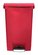 A Picture of product RCP-1883566 Rubbermaid® Commercial Slim Jim® Resin Front Step Style Step-On Container. 13 gal. Red.