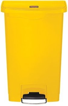 Rubbermaid® Commercial Slim Jim® Resin Front Step Style Step-On Container. 13 gal. Yellow.