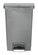 A Picture of product RCP-1883602 Rubbermaid® Commercial Slim Jim® Resin Front Step Style Step-On Container. 13 gal. Gray.