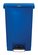A Picture of product RCP-1883593 Rubbermaid® Commercial Slim Jim® Resin Front Step Style Step-On Container. 13 gal. Blue.