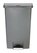 A Picture of product RCP-1883604 Rubbermaid® Commercial Slim Jim® Resin Front Step Style Step-On Container. 18 gal. Gray.