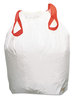 A Picture of product BWK-1DK100 Boardwalk® Drawstring Low-Density Can Liners. 0.8 mil. 13 gal. 24.5 X 27.4 in. White. 100 count.