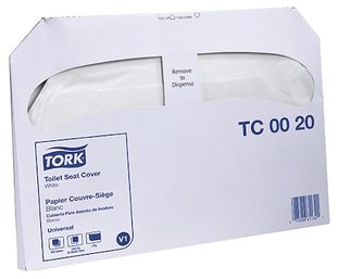 Tork Universal Toilet Seat Cover, 1/2 Fold.  5,000 Per Case (20/250) White