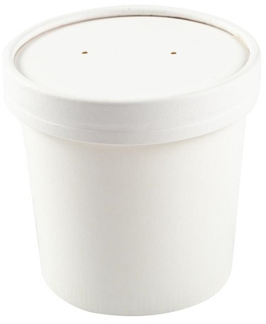 12 OZ WHITE PAPER FOOD CONTAINER AND LID COMBO, 1/250 – AmerCareRoyal