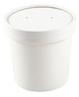 A Picture of product 183-503 AmerCareRoyal Paper Combo Food Containers with Vented Lids. 12 oz. White. 250/case.
