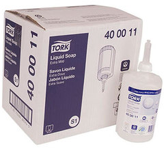 Tork Premium Extra Mild Liquid Soap. 1000 mL. Unscented. 6 count.