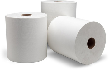 Tork® Controlled (Proprietary/Strategic) Roll Towels. 8 in X 800 ft. White. 6 rolls.