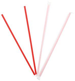 Jumbo Paper Wrapped Straws. 10.25 in. Red. 2000 straws.