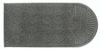 A Picture of product 963-773 Waterhog Classic Entrance-Scraper/Wiper-Indoor/Outdoor Mat with One Oval End and Smooth Back. 6 X 11.6 ft. Medium Grey color.