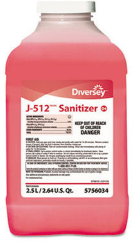 Diversey™ J-512TM/MC Santizer, Liquid, 84.5 oz, 2 per carton