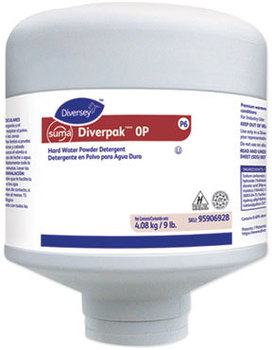 Diversey™ Suma Diverpak OP Hard Water Powder Detergent. 9 lb. 4 count.