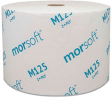Morsoft® Porta-Potty High Capacity Small Core Bath Tissue. 1-Ply. White. 2500 sheets/roll, 24 rolls/case.