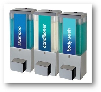 iQuon Dispenser III.  Satin Silver/Transparent/Chrome Buttons