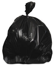 Linear Low Denisty Trash Can Liners. 24 X 23 in. 0.9 mil. 8-10 gal. Black. 500 count.