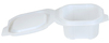 A Picture of product DXE-87220 Dixie® Liddles® Portion Cups with Attached Lids. 4 oz. 3.75 X 3.375 X 1.687 in. Translucent. 900 count.
