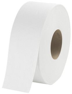 Merfin® Exclusive 1-Ply Jumbo Bath Tissue 7" Diameter.  2.3" Core. 3.5” Sheet. 1500 Feet/Roll, 8 Rolls/Case.