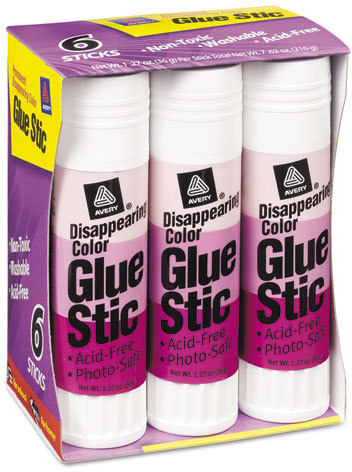 0.28 oz (8g) Washable Disappearing Purple Glue Stick (4/Pack) 24