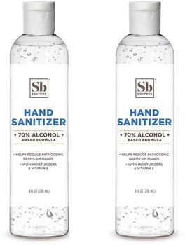 Soapbox Gel Hand Sanitizer, 8 oz Bottle with Dispensing Cap, Unscented, 6/Carton