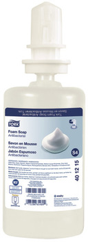 Tork Premium Antibacterial Foam Soap. 1 L. 6 count. (Dispensers: #964-653 Tork® Foam Skincare Manual Dispenser #964-638 Tork® Foam Skincare Automatic Dispenser)