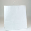 A Picture of product 705-507 Paper Shopping Bag with Handles.  51#.  18" x 7" x 19".  White Color.  200 Bags/Case.