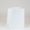 A Picture of product SHM-S10352 Paper Shopping Bag with Handles, 8" x 6" x 14", White Kraft, 250 Bags/Case.