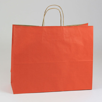 Paper Shopping Bag with Handles, 16" x 6" x 13", Terra Cotta Color, 250 Bags/Case.