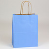 A Picture of product SHM-S20102 Paper Shopping Bag with Handles, 8" x 4-3/4" x 10-1/2", French Country Blue Color, 250 Bags/Case.