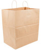 A Picture of product SHM-S24306 Paper Shopping Bag with Handles, 16" x 11" x 18", Natural Kraft, 200 Bags/Case.