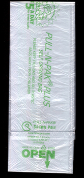 Crown Poly Pull-N-Pak "Garden Fresh" Bags. 7.25 Mic. 15 X 20 in. Natural. 750/roll, 4 rolls/case.