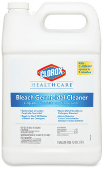 Clorox® Healthcare® Bleach Germicidal Cleaner Disinfectant w/Bleach, 1 Gallon Bottle, 4 Gallons/Case.