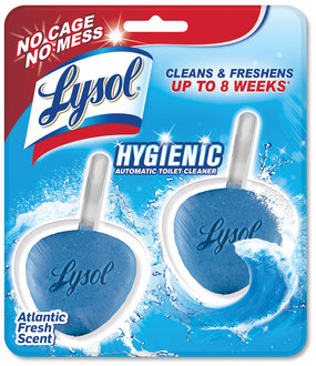 LYSOL® No Mess Automatic Toilet Bowl Cleaner,  Spring Waterfall, 2/Pack, 4 Packs/Case.