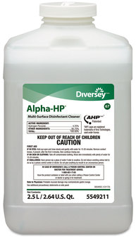Alpha HP Multi-Surface Disinfectant Cleaner. 2.5 L. Citrus scent. 2 count.