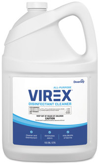 Diversey Virex All-Purpose Disinfectant Cleaner, Lemon Scent, 1 gal Container, 2/Case